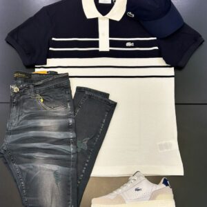 Kit Lcst com Polo, Calça Jeans, Tênis e Boné